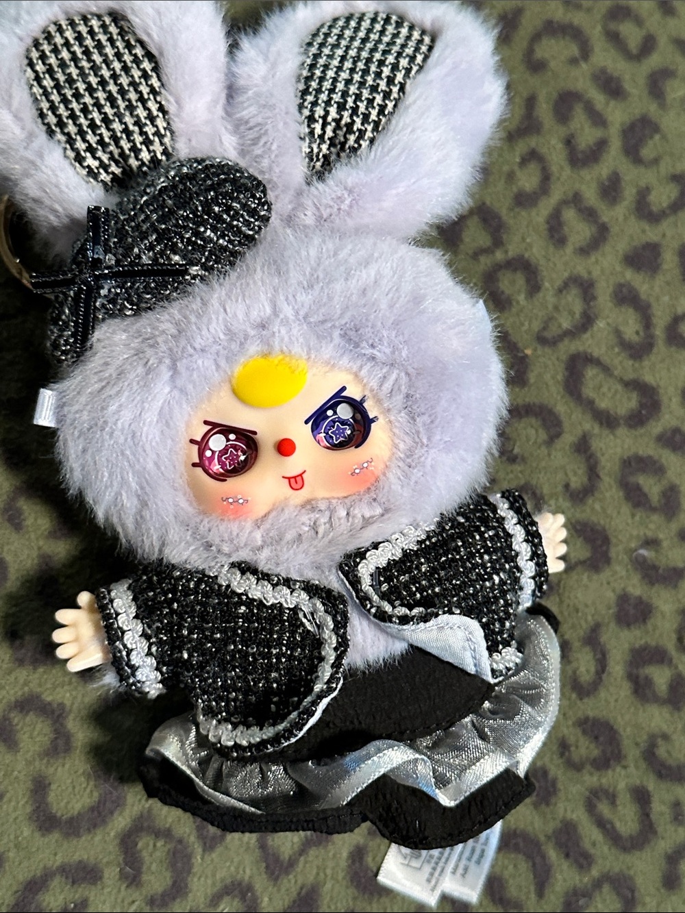 Baby Three Oli’s Wardrobe Grape Light Purple Bunny Black Silver Dress - Picture 2 of 4